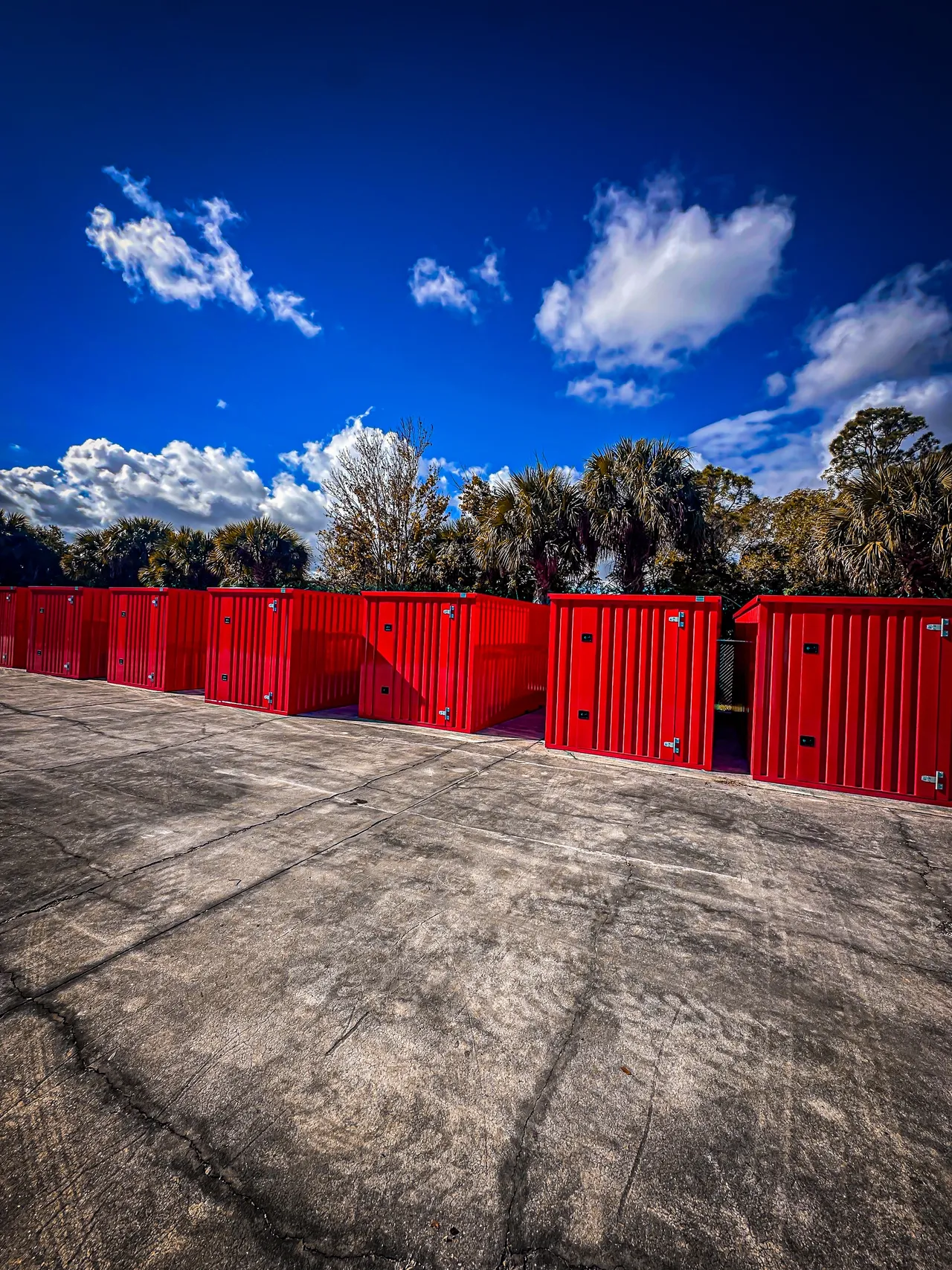 Line of red containers 1